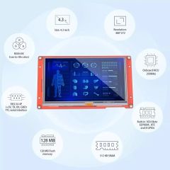 4.3 Inch Nextion HMI Display C-Kapasitif Ekran - Dokunmatik NX4827P043-011C