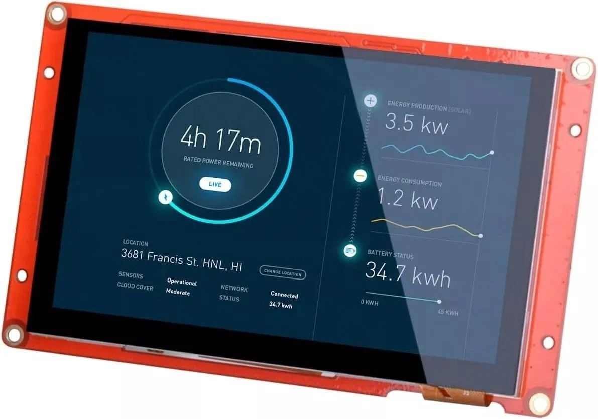 5.0 Inch Nextion HMI Display C-Kapasitif Ekran - Dokunmatik