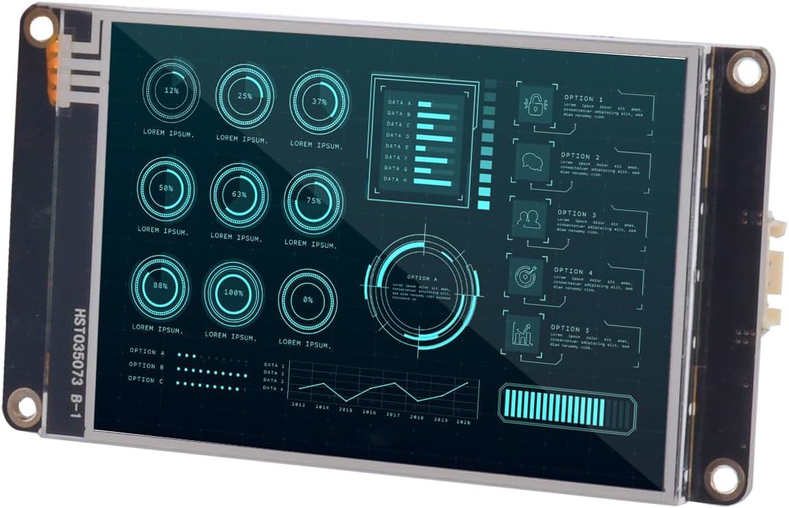 3.5 Inch Nextion HMI Dokunmatik TFT Lcd Ekran + 8 Port GPIO / 32MB Dahili Hafıza NX4832K035