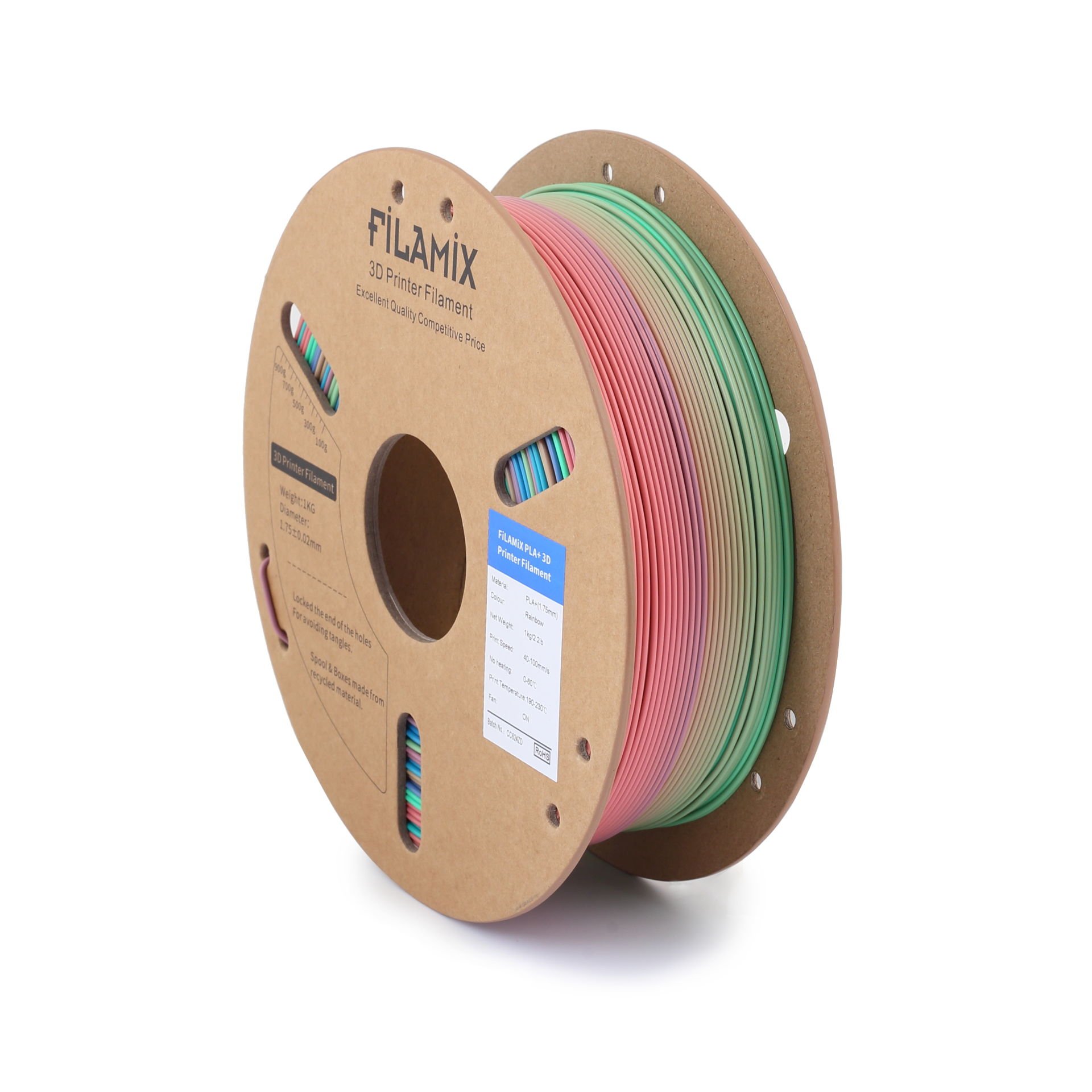 Filamix Rainbow PLA+ 1kg 1.75mm Filament