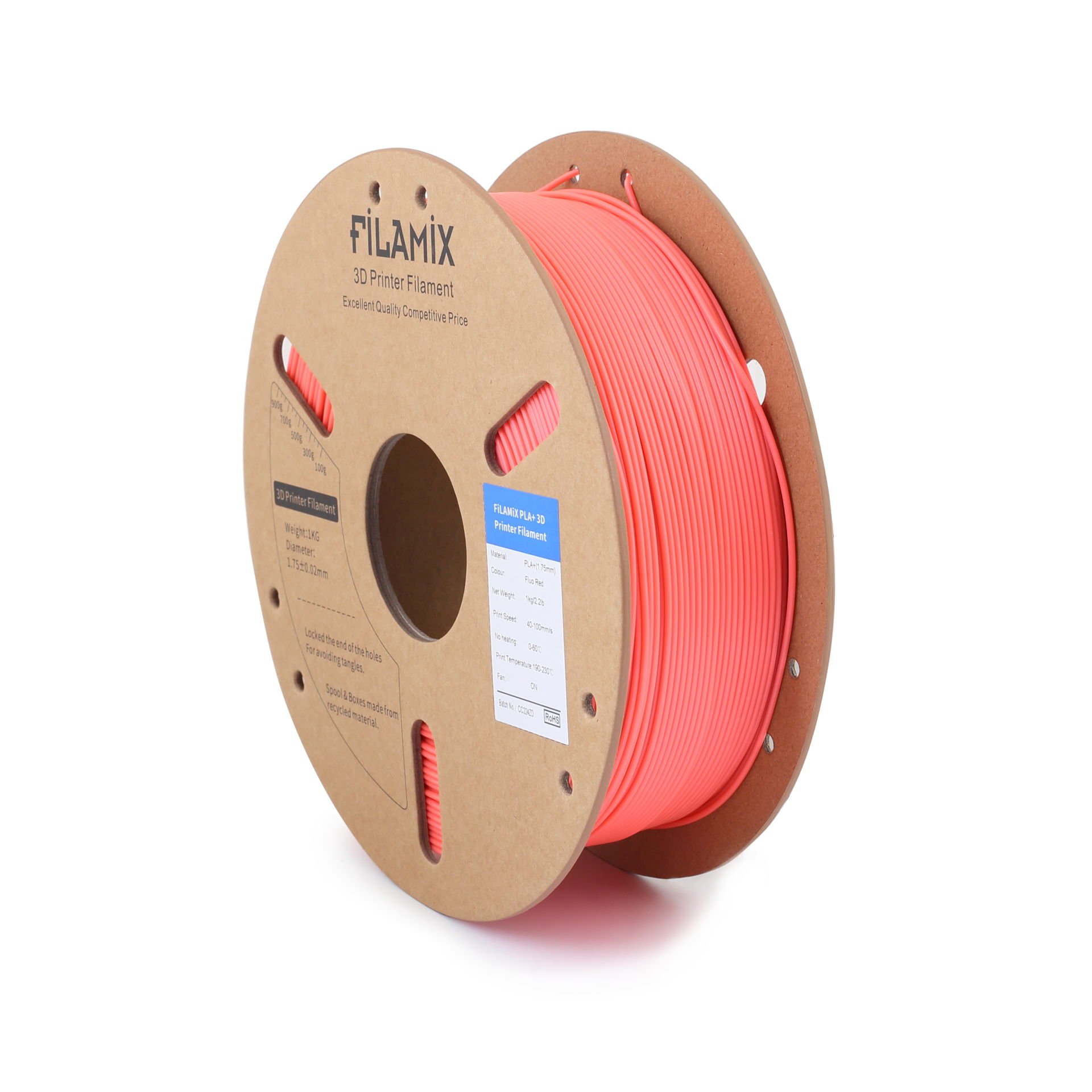 Filamix Gül Kırmızı PLA+ 1kg 1.75mm Filament
