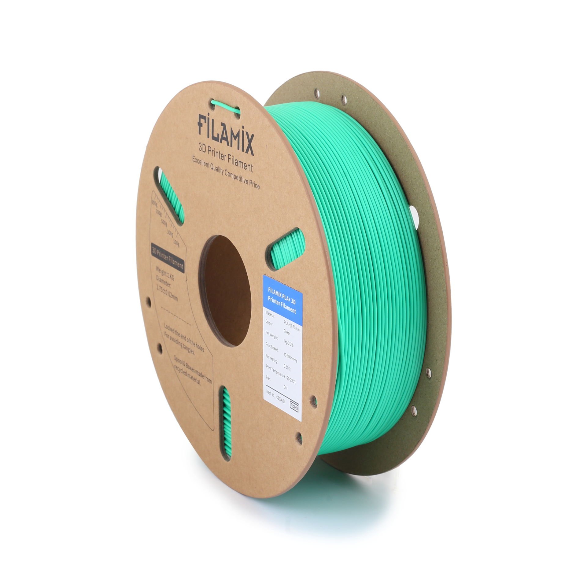 Filamix Açık Yeşil PLA+ 1kg 1.75mm Filament