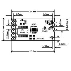 HC-12 Kablosuz Seri Port Modülü 433Mhz 1000m Menzil