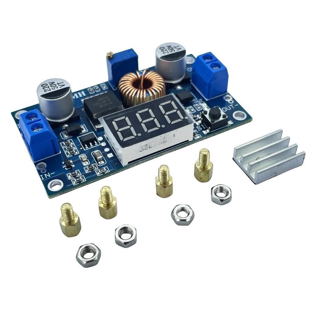 XL4015 75W 5A DC-DC Voltmetre Ekranlı (3 Digits) Voltaj Düşürücü Modül