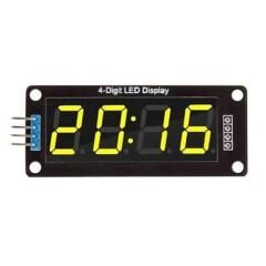 TM1637 4 Digit Led Display Saat Modülü - Sarı