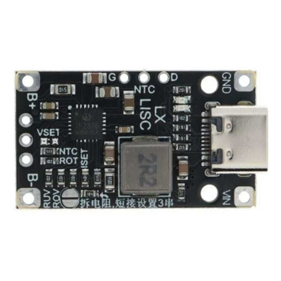 2S 7.4V Lityum Pil Şarj Kontrol Devresi Type-C