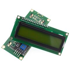 2x16 LCD - LCD1602 Yeşil Ekran + IIC/I2C Arayüz Modülü