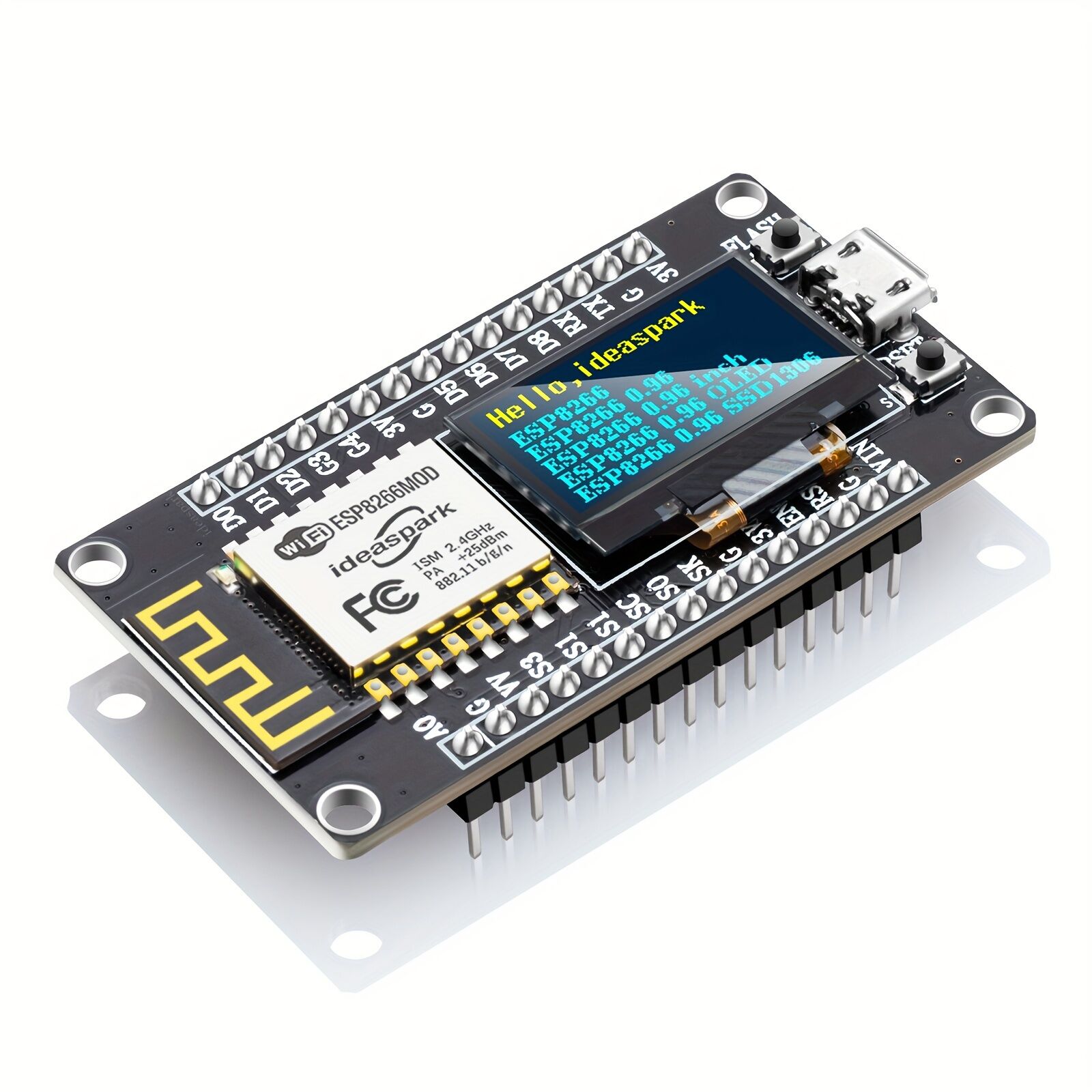 NodeMCU ESP8266 0.96 Inch OLED Wifi Geliştirme Kartı Type-C