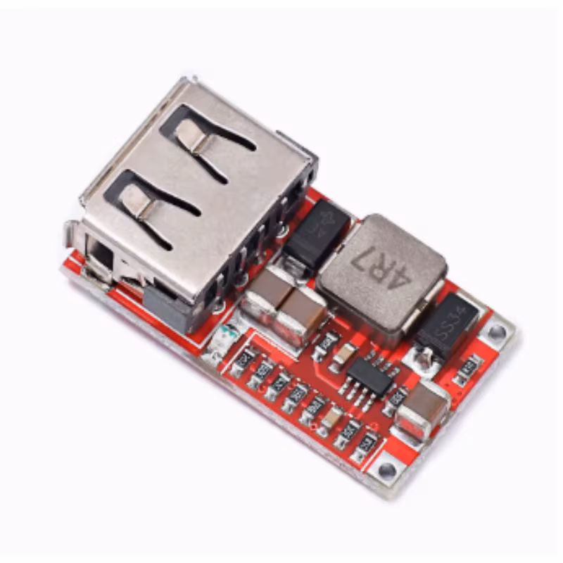 6-24V Giriş - 5V 3A Çıkış DC-DC USB Gerilim Azaltıcı Modül %97.5 Verimlilik