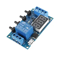 6-30V Zaman Ayarlı Röleli Modül Röle Kartı Micro USB Girişli