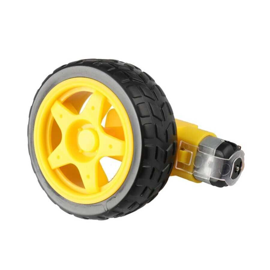 Arduino 6V 250 Rpm DC Motor Ve Tekerlek Seti