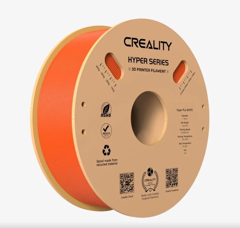 Creality Hyper PLA Turuncu 1.75mm 1Kg 3D Yazıcı Filamenti Yüksek Hızlı Baskı PLA