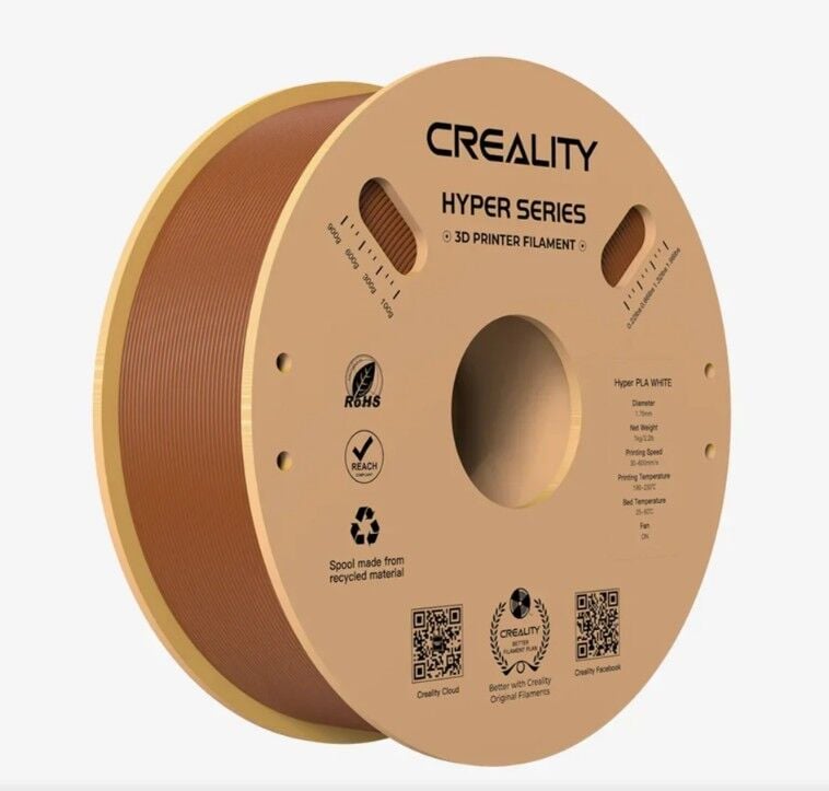 Creality Hyper PLA Kahverengi 1.75mm 1Kg 3D Yazıcı Filamenti Yüksek Hızlı Baskı PLA