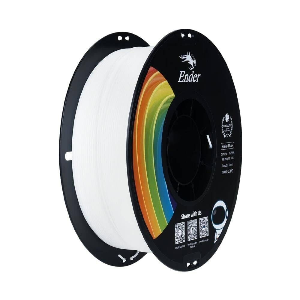 Creality Ender PLA+ Beyaz Filament 1.75mm 1Kg Güçlü ve Pürüzsüz Baskı
