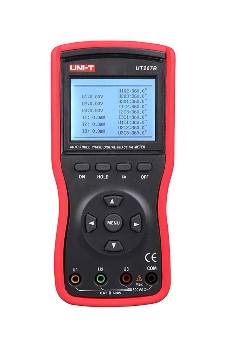 Unit UT267B Akıllı Dijital Üç Fazlı Ampermetre ve Voltmetre